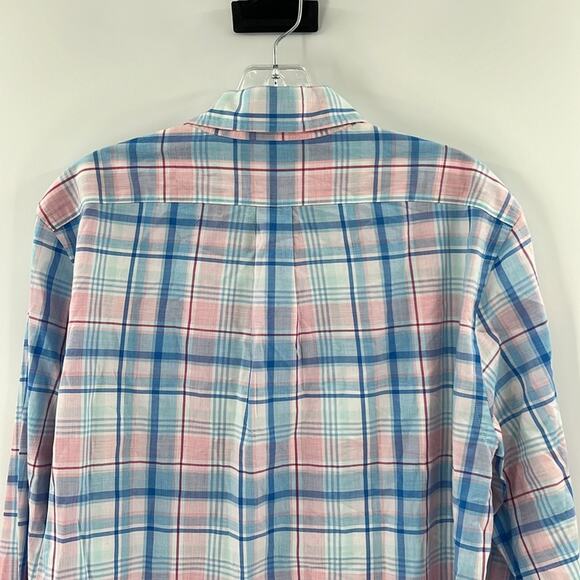 Vineyard Vines Men's Slim Fit Tucker Shirt - Pink/Blue - Medium - Picture 4 of 5